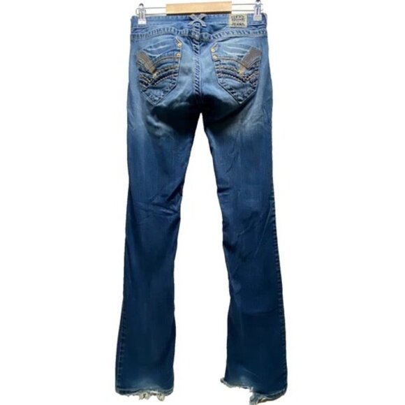 Vintage Lucky Brand Jeans Women's 4/27 Meggie Grace Low Rise Boot Y2K Button Fly - Picture 7 of 16